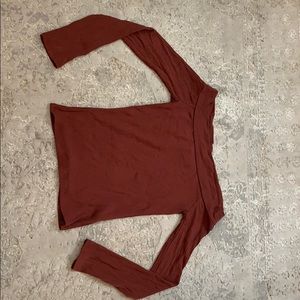 ribbed off the shoulder aeropostale long sleeve